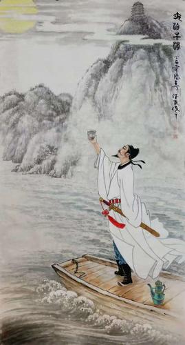 《李白与当涂》插画陈德民