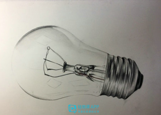 素描灯泡怎么画
