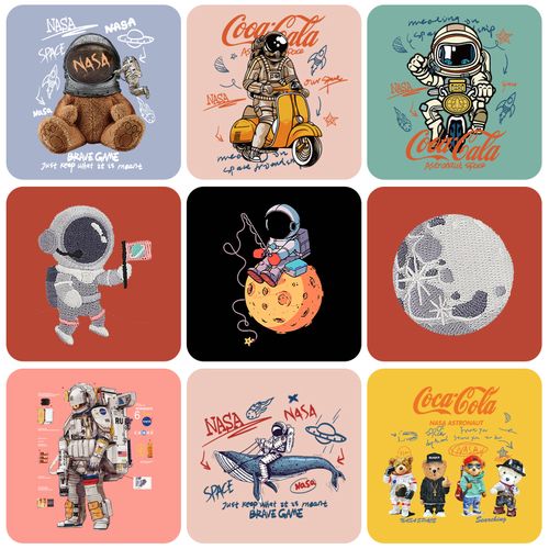 nasa宇航员联名短袖t恤上衣可乐涂鸦纯棉学生2021早春夏新款男女