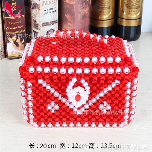 diy手工串珠百宝箱收纳盒成品珠子编织盒子家居饰品摆件包邮