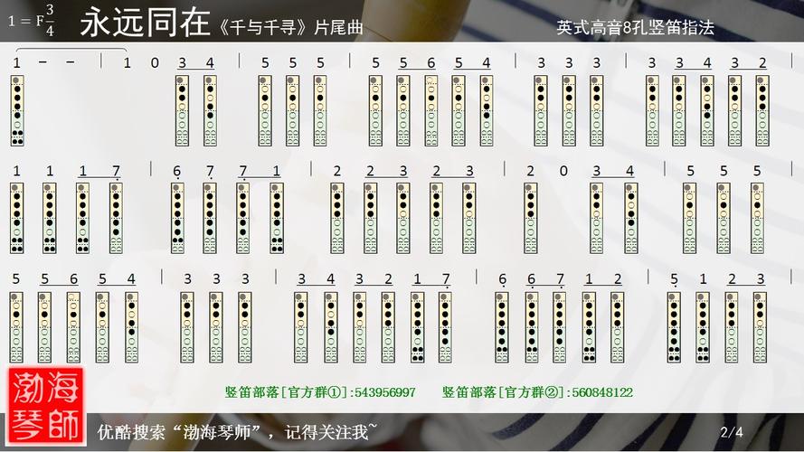 千与千寻的竖笛或琴谱