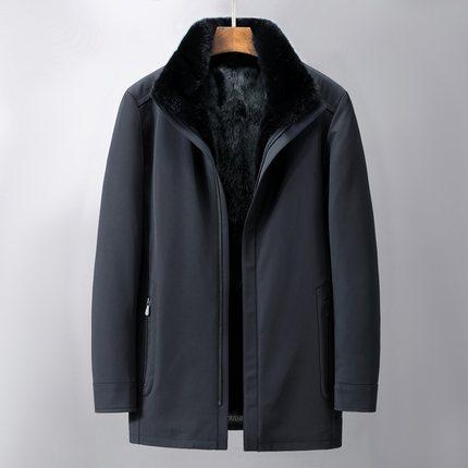老年爸爸派克服2021年新款整貂尼克服男貂皮貂毛内胆外套真毛大衣