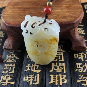 仿古龙 新疆和田玉白玉籽料牌子精品一级白镂空真皮苏工精品 实价