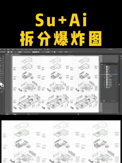 su ai 拆分爆炸图 分析图必做_建筑_建筑分析图_知识
