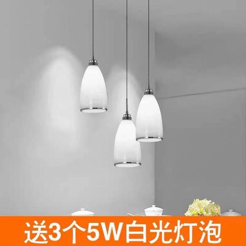 餐厅吊灯三头饭厅餐桌客厅简约现代温馨时尚创意个性玻璃吊灯灯具