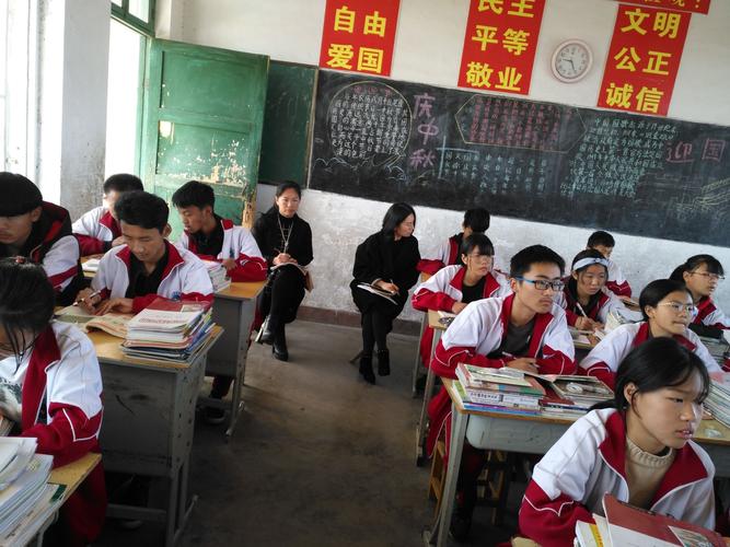 县教研室到张寨镇中学开展教学视导工作