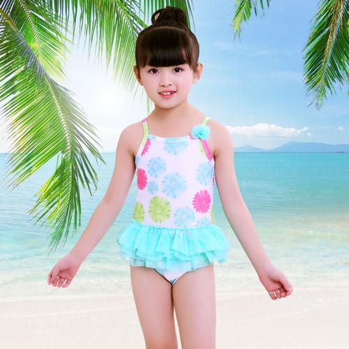 欧美泳衣套装女童泳衣跨境儿童游泳衣温泉网络爆款沙滩服一件代发