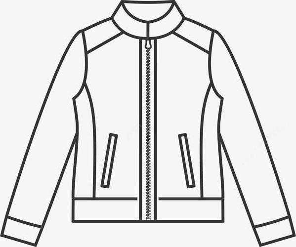 卡通拉链外套矢量图