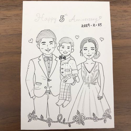 五年后,依然是你 结婚纪念日庆祝_我爱画画_结婚纪念