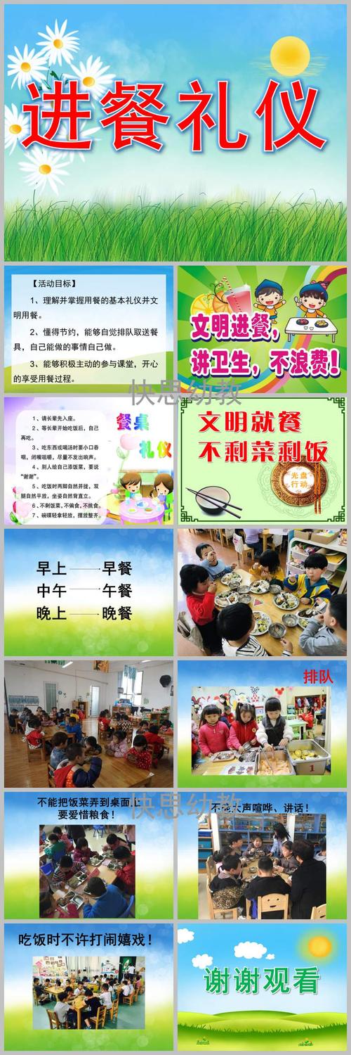 幼儿园小班文明《进餐礼仪》ppt课件教案 - 快思幼教网