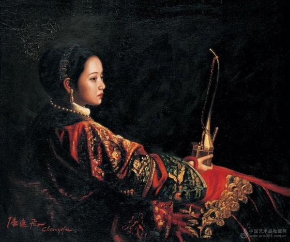 陈逸飞写实油画古典仕女系列