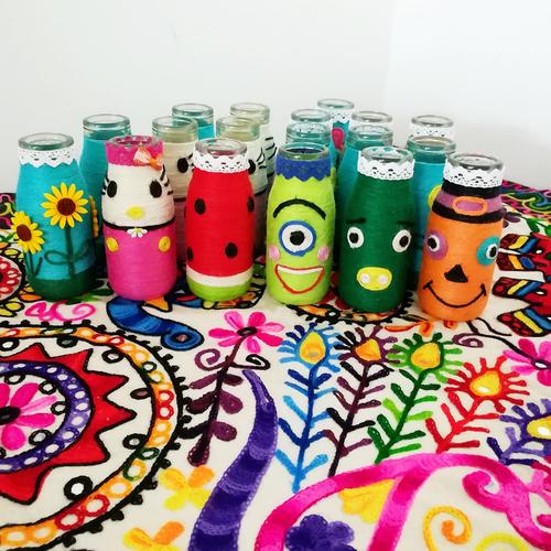 我们的瓶瓶罐罐还可以变成好看五颜六色的瓶子哦!也是很不错的