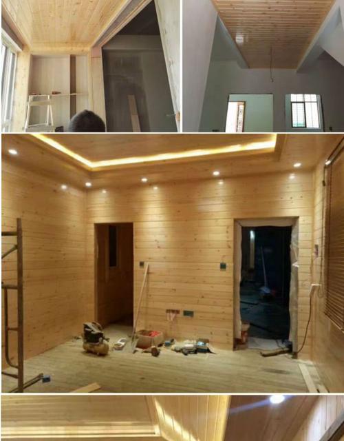 桑拿板实木免漆扣板杉木松木吊顶护墙木屋别墅墙裙阁楼隔墙防腐木