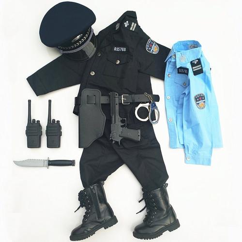 儿童仿真玩具警察服套装防恐军事小特警套装玩对战装备服
