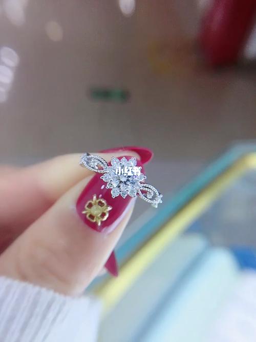 太阳花钻石女戒_太阳花_钻石_钻戒_复古_婚戒_婚嫁