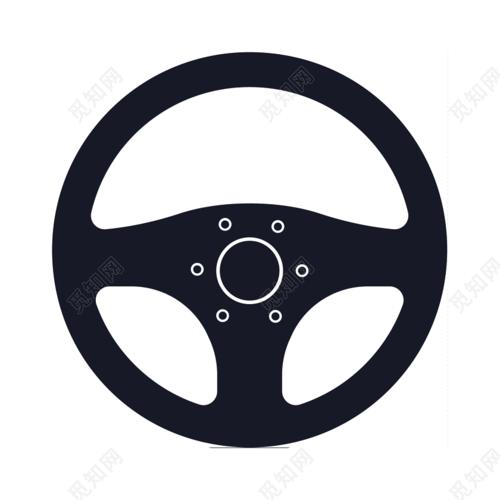 png素材 黑色卡通汽车方向盘部件图标标签图标 免抠素材 矢量简约