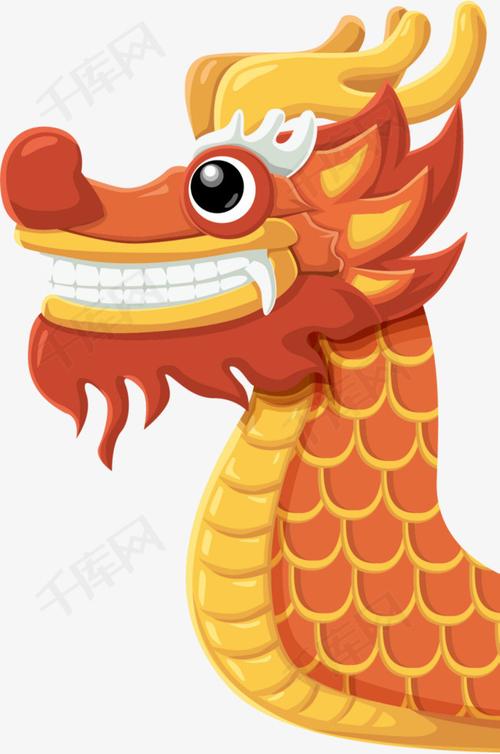 端午节橙色龙舟龙头素材图片免费下载_高清png_千库网