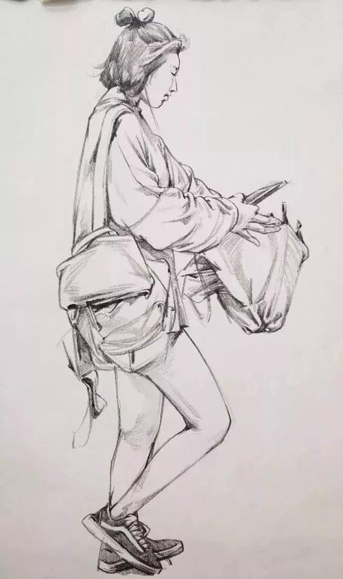 人物速写站姿,坐姿,蹲姿,哪种最难画?