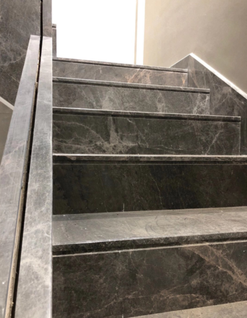 爱马仕灰雅士白大理石楼梯案例欣赏