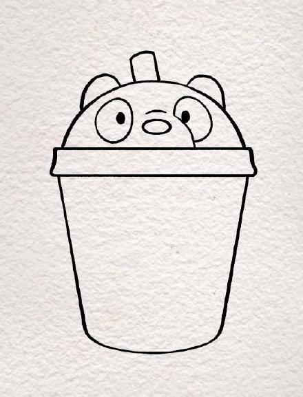 跟着蛙蛙一起画——简笔画饮料水杯