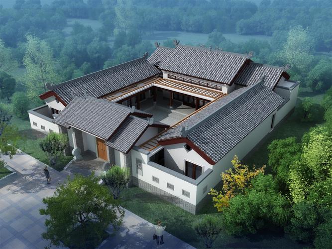 古建筑四合院效果图