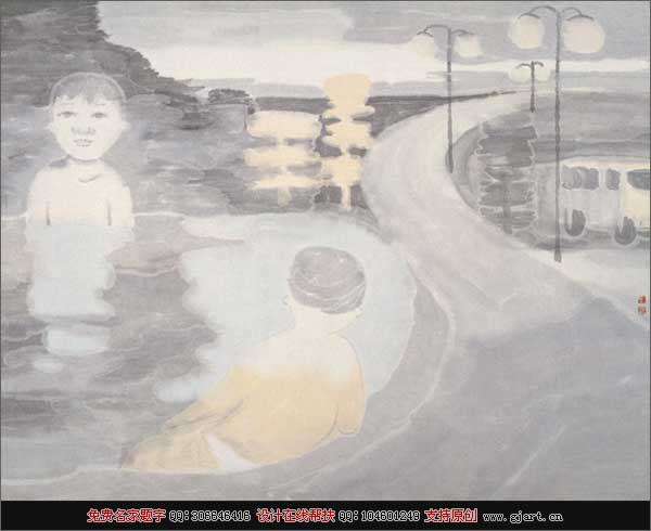 田黎明水墨作品展