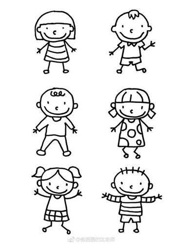 卡通小人物简笔画