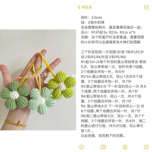 花朵毛线包包挂件_钩针编织_挂件_包包_钩针_钩针图解_兴趣爱好_手工