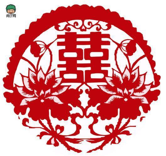 囍字怎么剪—喜上眉梢窗花剪纸图案与教程 双囍的剪法