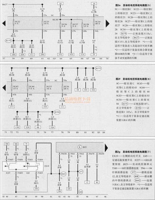 上海大众朗行轿车电路图-发动机电控系统电路图