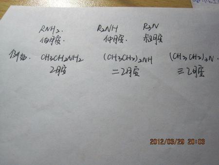 伯胺,仲胺,叔胺分子量