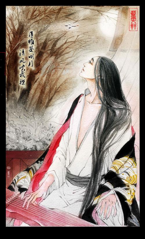 世说新语,阮籍,竹林七贤,咏怀,中秋贺图 作者:蓝雯轩