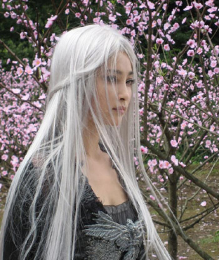 白发魔女 李冰冰 古装魔幻电影《功夫之王》 黑色改良古装长鞭虽然这