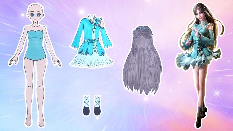 手工纸娃娃玩具:纸娃娃装扮,斗罗大陆宁荣荣装扮