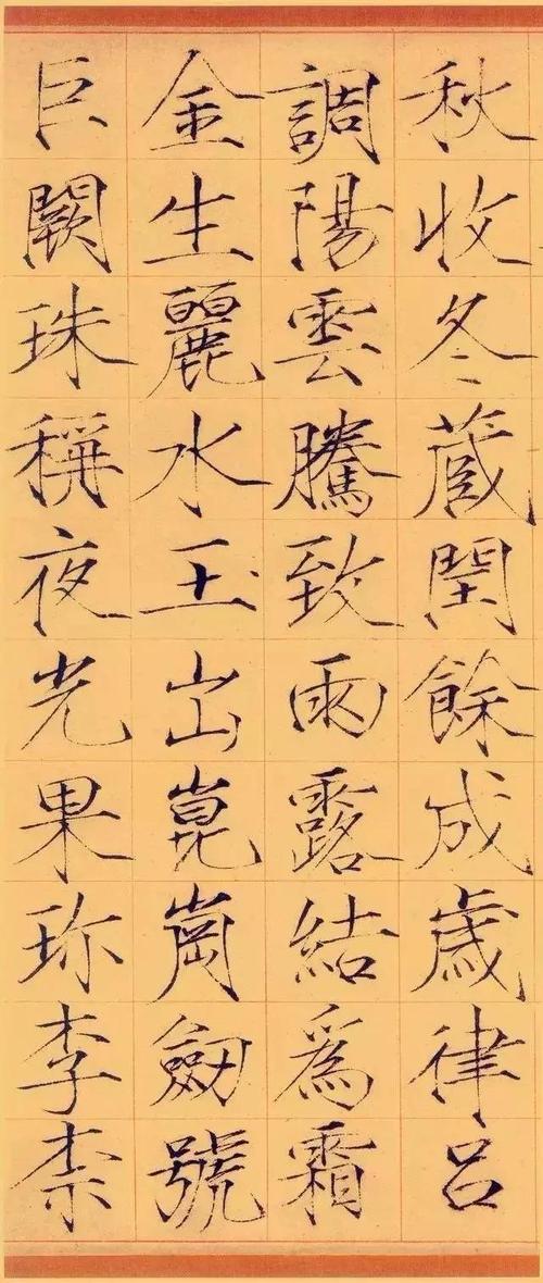 转载宋徽宗赵佶楷书瘦金体千字文卷