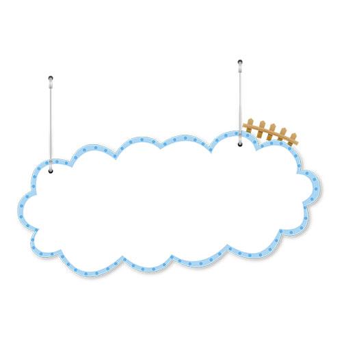 手抄报素材:云朵文字装饰框 小报素材手抄报边框模版