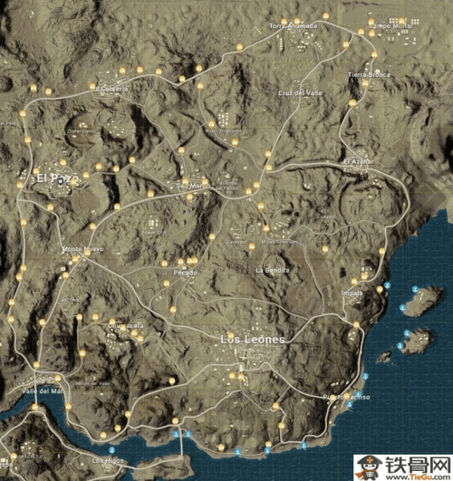 绝地求生沙漠地图有哪些刷车地点 吃