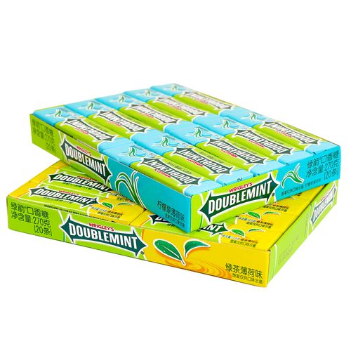 绿箭口香糖条装5片20条盒装100片清凉薄荷味清新口气零食糖果批发视频