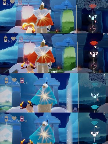 光遇二级斗篷红蓝黄解锁图_斗篷_光遇_游戏_手机游戏