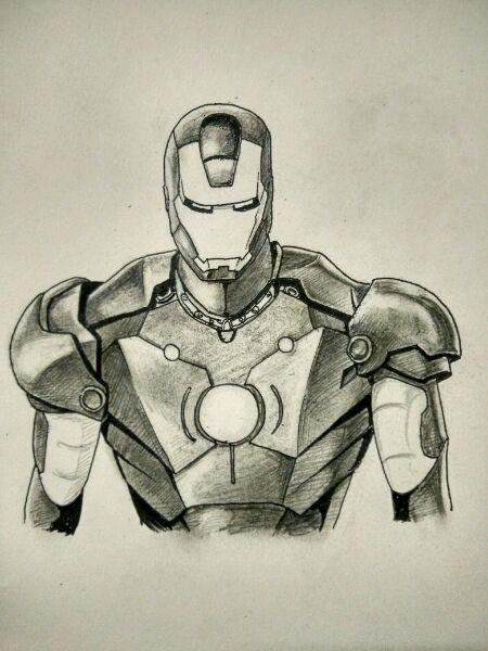 钢铁侠简笔画壁纸手机马克