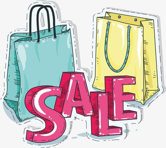 0点关键词:双十一购物袋免抠素材,手绘图,购物袋,英文字母,双十一