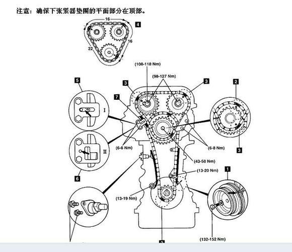 展开全部 你好  尼桑d22皮卡k24发动机正时图如下【汽车问题,问汽车