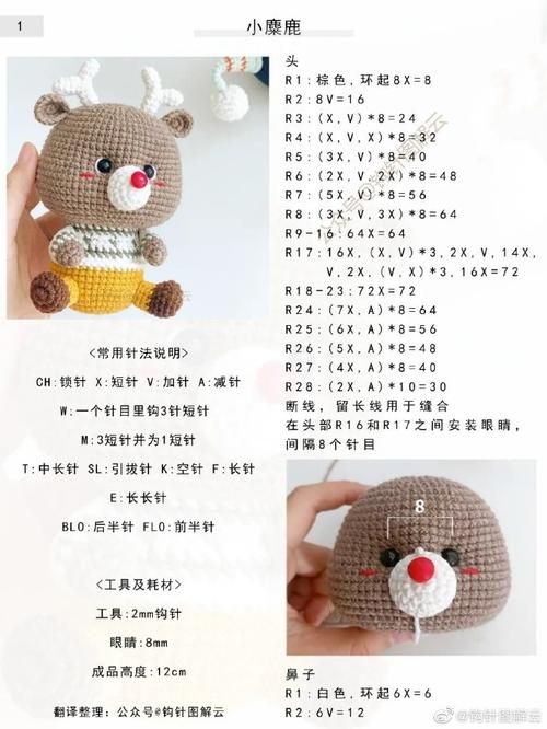 动物家族继续,今天集齐#毛线编织#考拉,熊,麋鹿和企鹅#钩针玩偶#,这一