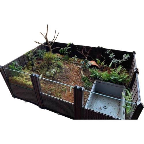 乌龟养殖环境黄缘龟苗生态饲养安缘造景垫材鱼缸