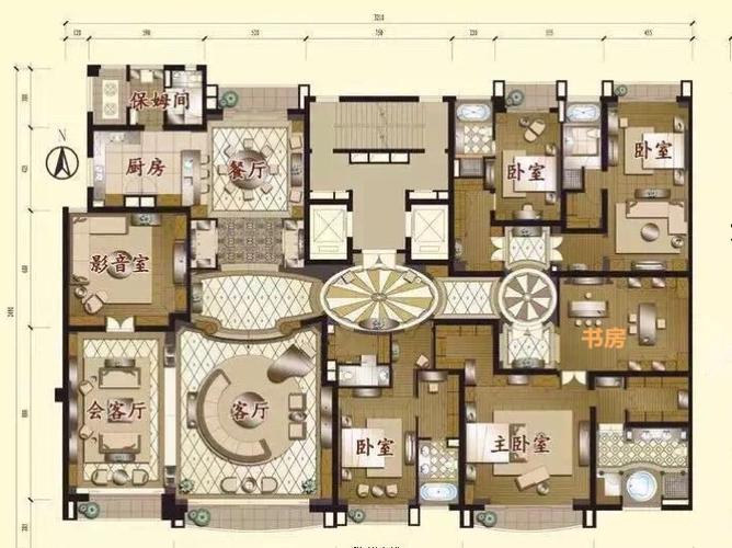 北京最大平层704平米---风里,雨里@星河湾等您!