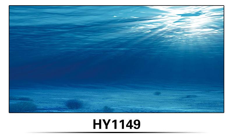 鱼缸背景贴纸鱼缸背景贴纸海洋海底世界正面自带胶红龙鱼蓝色高清耐用