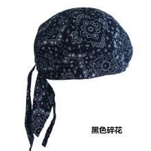 头巾帽子 男女 夏 街舞 演出 海盗头巾方巾 黑色 骷髅 迷彩吸汗 深