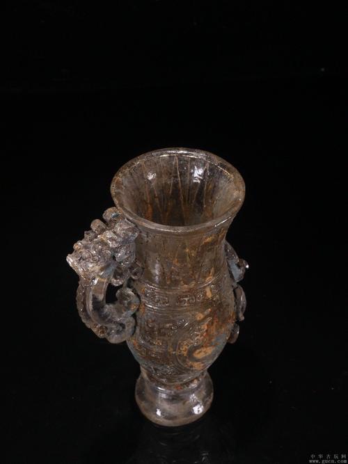 【战汉时期老琉璃『螭龙』杯】