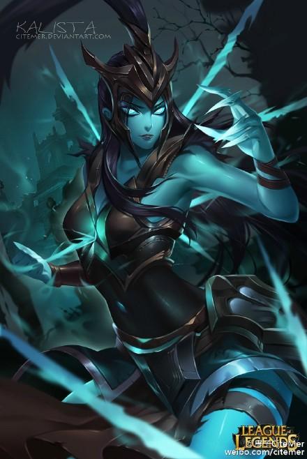 lol 英雄联盟 同人 愚子citemer 复仇之矛 卡莉丝塔 kalista 北漠i