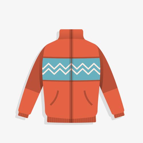 红色卡通男士外套